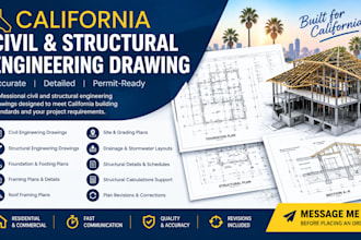 california civil and structural engineering drawing
