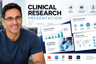 design clinical trial presentation, clinical research deck, medical study slides