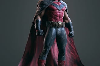 create an amazing superhero or fantasy comic illustration