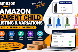 fix setup amazon parent child listing product variations errors