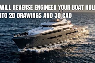 reverse engineer your boat hull into 2d drawings and 3d cad