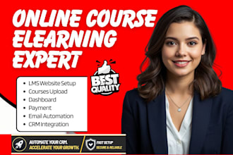 build online course tutor lms elearning website design learndash lms website