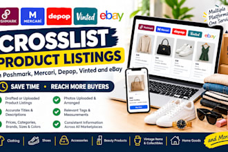 draftlist, crosslist product listings on poshmark mercari depop vinted and ebay