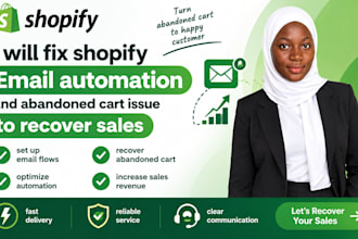 fix shopify store and email funnel issues to increase ecommerce sales