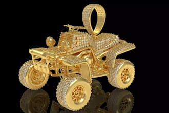 create iced out hip hop pendant for your brand, diamond jewelry 3d print model