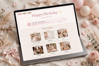 create a cute birthday website with your photos