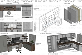 design custom kitchen cabinets and wardrobes in 3d