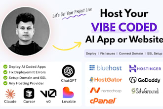 host, deploy and fix your vibe coded ai app or website