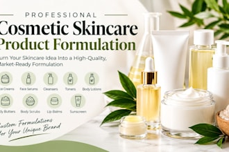 formulate custom skincare products, creams, serums, lotions, body butter