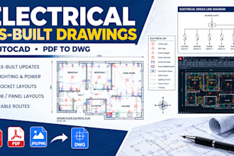 update electrical as built drawings in autocad professionally