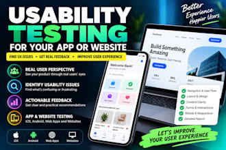 test your app or website for usability and user experience issues