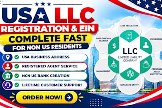 register USA llc, USA address, and ein number for non US residents
