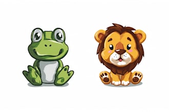 draw cute cartoon or animal illustration