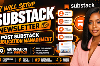 setup substack account manage substack newsletter