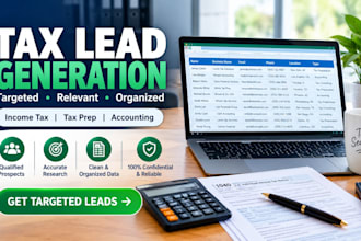 generate targeted tax leads, income tax and tax preparation leads
