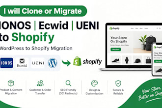 clone or migrate ionos ecwid ueni to shopify wordpress to shopify migration