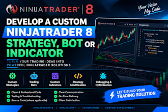 develop a custom ninjatrader 8 strategy, bot or indicator