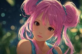 anime art commission oc, fanart