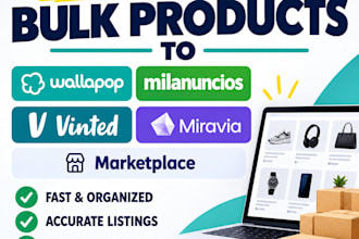 list bulk products to wallapop milanuncios vinted miravia marketplace