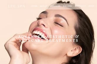 design medical spa website, beauty, skincare and aesthetic website