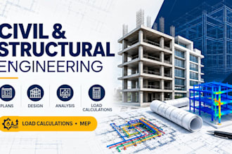 do civil engineering plans structural design architectural  and mep plans