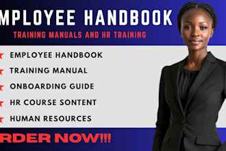 expertly do employee handbook lms course content HR policies and staff handbook