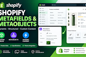 setup shopify metafields, metaobjects and dynamic custom content