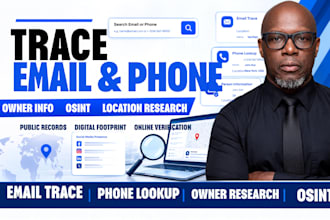 trace and find email phone number email trace owner info and location tracing pi