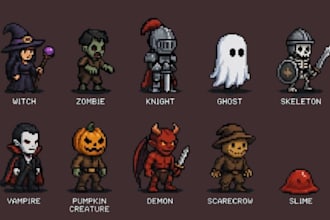 pixel art animation rpg maker game assets 8bit direction sprite pixel artist
