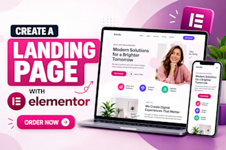 create a landing page with elementor