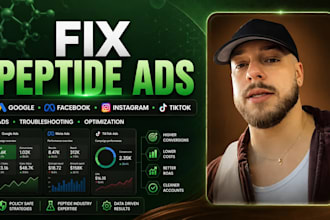fix peptide ads issues, run compliant google fb instagram tiktok peptide ads