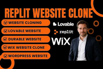 clone website ai replit durable lovable joomla to wix wordpress elementor