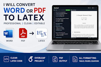 create, edit, fix and format latex documents in overleaf