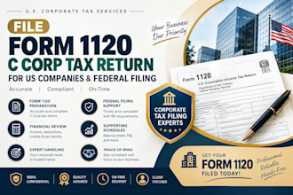 file form 1120 c corp tax return for US companies federal filing