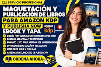 maquetación y publicación de libros para amazon KDP publishnow ebook tapa blanda