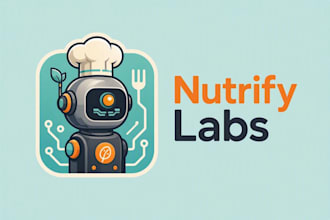 custom food technology mascot logo unique  professional design