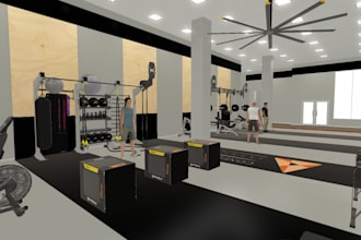 create 3d gym design