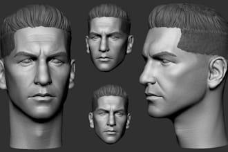 realistic 3d head model face likeness 3d bust 3d sculpt stl file for 3d printing