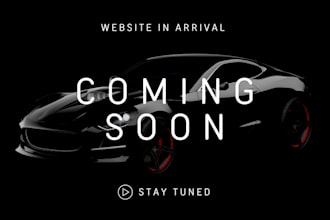 design coming soon page or prelaunch launch landing page, for clothing
