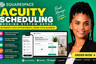 setup squarespace acuity scheduling for online booking and appointment booking