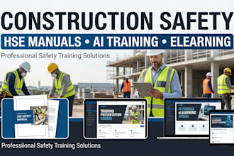 create construction safety training, hse manuals, and ai course modules