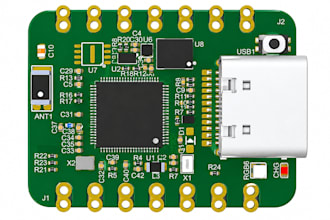 do custom usb iot rf wireless module pcb and nrf stm32 esp32 lora firmware