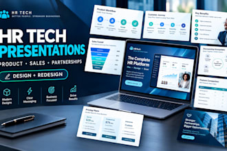 design and redesign HR tech product, sales and partnership presentation deck