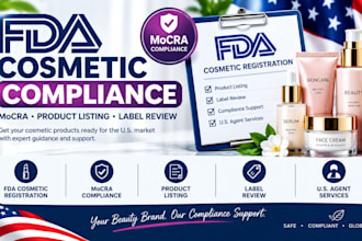 do fda cosmetic registration, mocra compliance and product listing, label design
