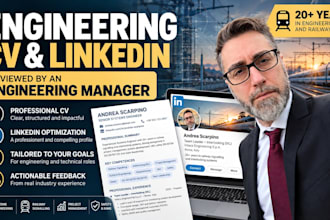 review and rewrite your engineering CV and linkedin profile