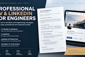 review and rewrite your engineering CV and linkedin profile