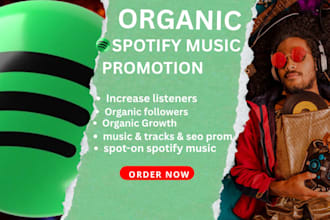 do organic spotify music promotion and music marketing
