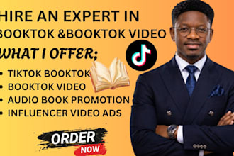 create influencer videos for tiktok book advertising and audiobooks