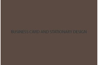 create modern business card and stationary design