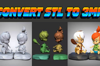 convert stl to 3mf, split and  paint 3d model for bambu lab multicolor printing